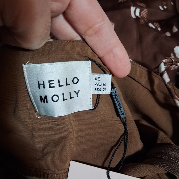 Hello Molly Gimme Whiplash Midi Dress Brown. Size XS NWT - Picture 12 of 16